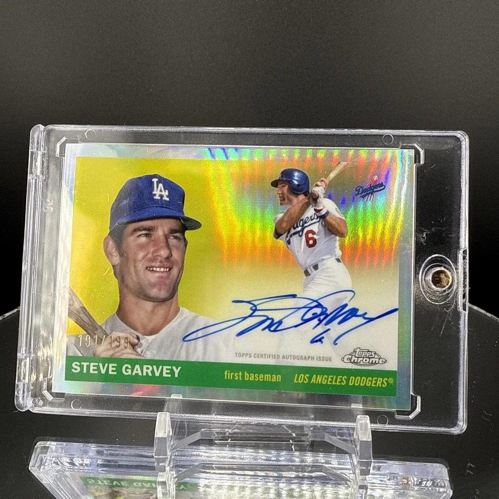 Topps 2025 Chrome Platinum Anniversary Steve Garvey Auto Dodgers /199 Refractor